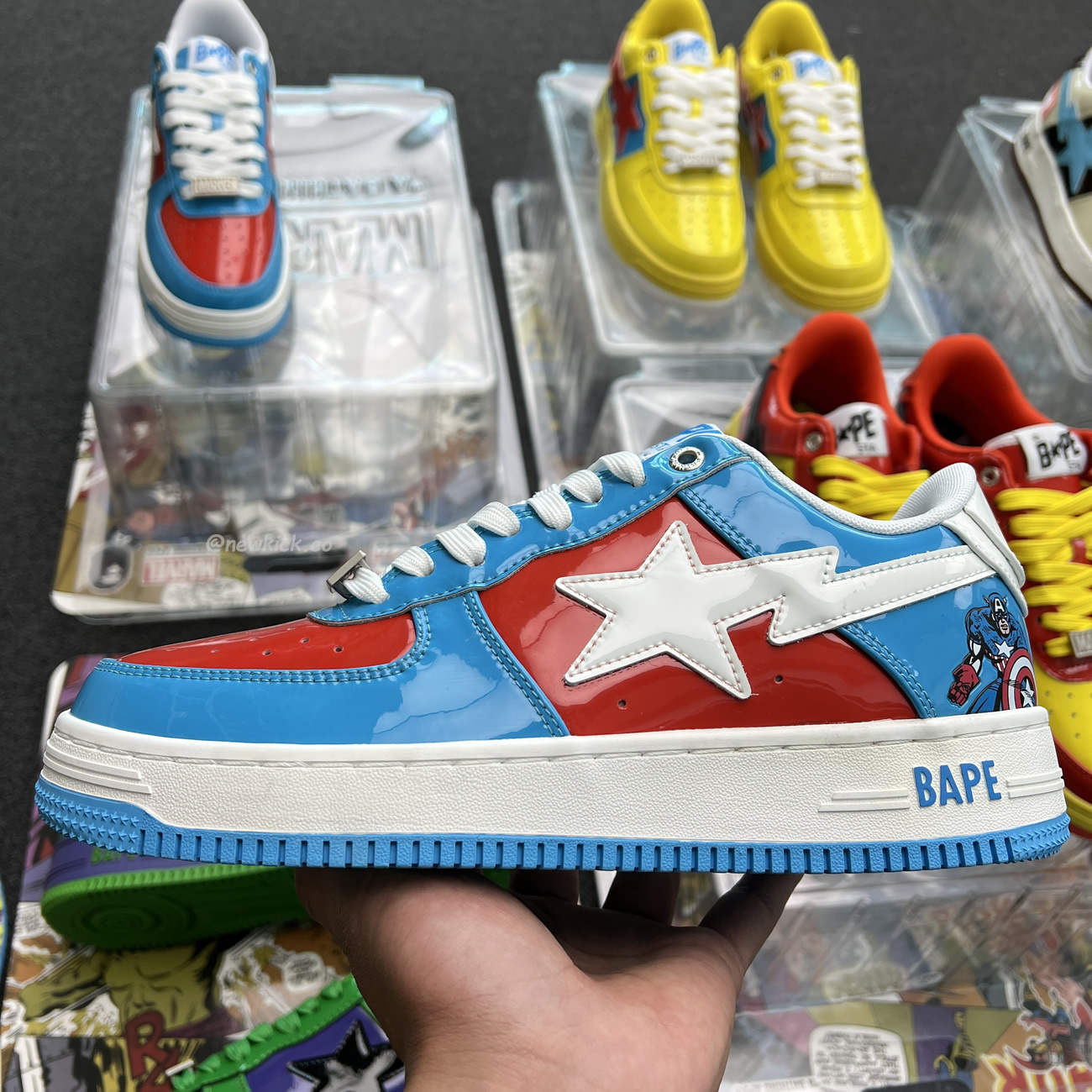 A Bathing Ape Bape Sta Marvel Comics Rocket Raccoon Thor Hulk Captain America Black Widow Iron Man  2022 (34) - www.newkick.vip